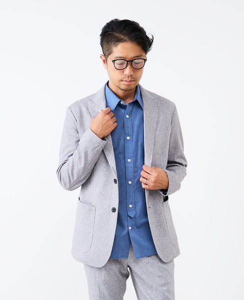 プリントテックジャージカットジャケット(セットアップ可) 詳細画像 ライトグレー 20