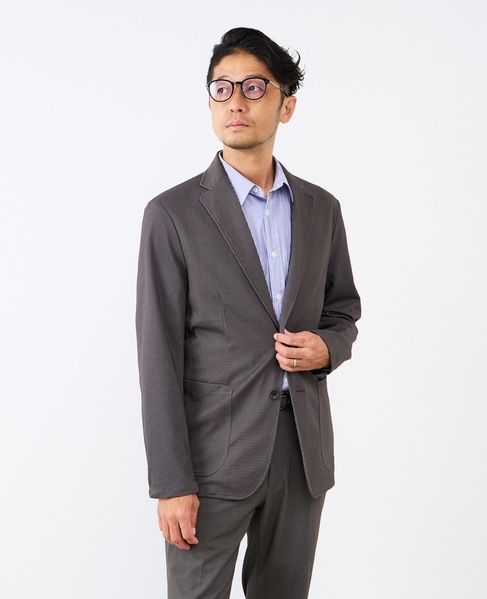 プリントテックジャージカットジャケット(セットアップ可) 詳細画像 ブラウン 1