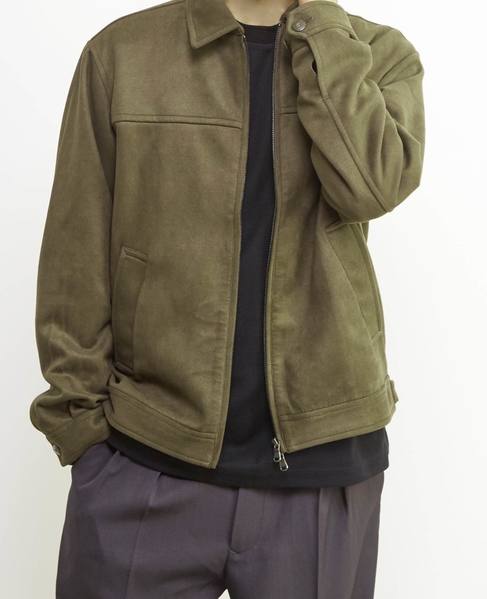 【MASTER FRAME/マスターフレーム】フェイクスエードブルゾン 詳細画像 オリーブ 17