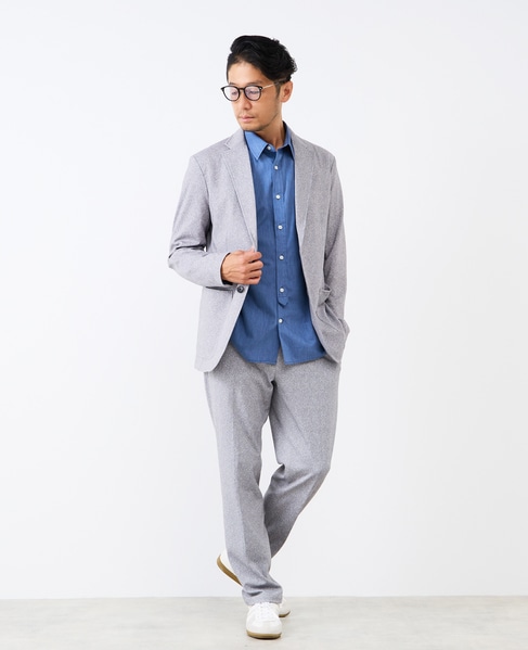 プリントテックジャージテーパードコンフォートパンツ(セットアップ可) 詳細画像 ライトグレー 18