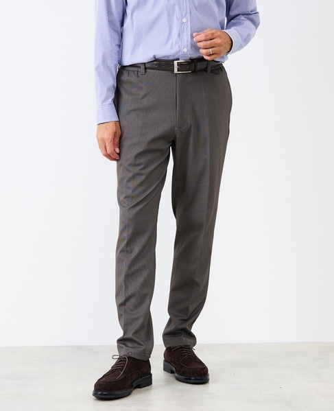 プリントテックジャージテーパードコンフォートパンツ(セットアップ可) 詳細画像 ブラウン 1