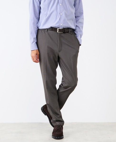 プリントテックジャージテーパードコンフォートパンツ(セットアップ可) 詳細画像 ブラウン 3