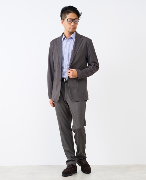 プリントテックジャージテーパードコンフォートパンツ(セットアップ可) 詳細画像 ブラウン 5