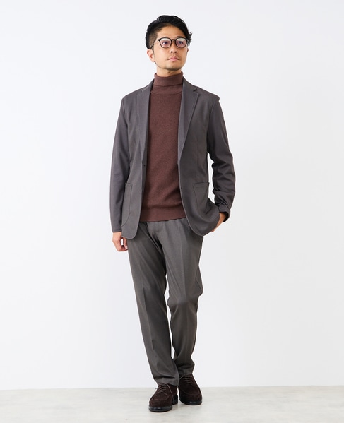 プリントテックジャージテーパードコンフォートパンツ(セットアップ可) 詳細画像 ブラウン 6