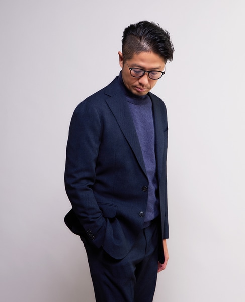 ハンドトゥース ウォッシャブルスーツ | 防シワ / ストレッチ 詳細画像 ネイビー 11