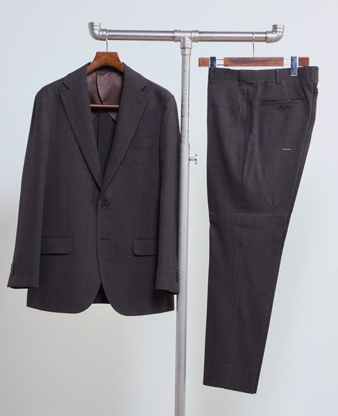 グレンチェック ウォッシャブルスーツ | 防シワ / ストレッチ 詳細画像 ネイビー 17