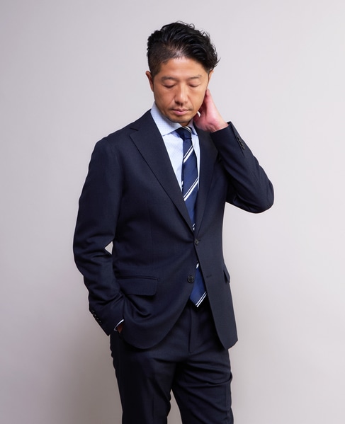 グレンチェック ウォッシャブルスーツ | 防シワ / ストレッチ 詳細画像 ネイビー 21