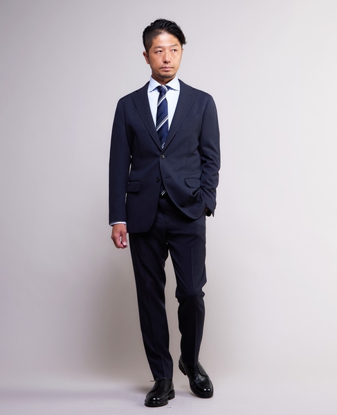 グレンチェック ウォッシャブルスーツ | 防シワ / ストレッチ 詳細画像 ネイビー 26