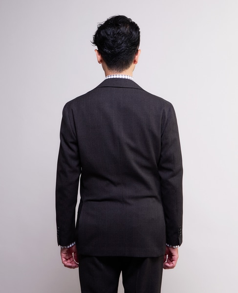 グレンチェック ウォッシャブルスーツ | 防シワ / ストレッチ 詳細画像 ネイビー 4