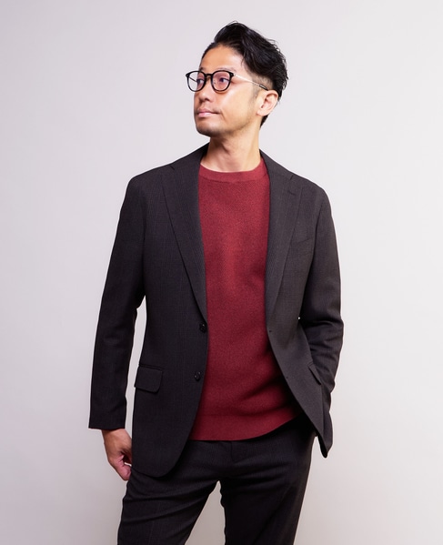 グレンチェック ウォッシャブルスーツ | 防シワ / ストレッチ 詳細画像 ブラウン 10