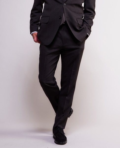 グレンチェック ウォッシャブルスーツ | 防シワ / ストレッチ 詳細画像 ブラウン 6