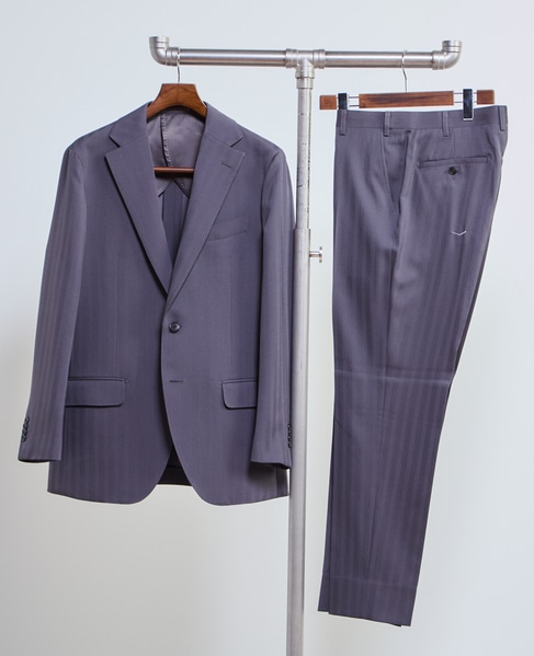 ソラーロヘリンボーン/ウィンドペン ウォッシャブルスーツ | 防シワ / ストレッチ 詳細画像 グレー 15