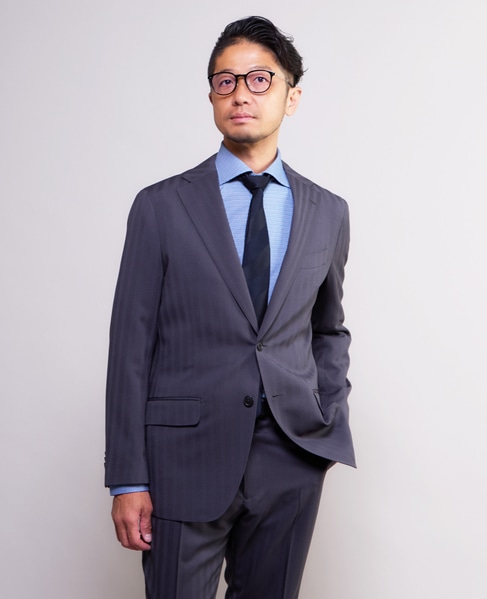 ソラーロヘリンボーン/ウィンドペン ウォッシャブルスーツ | 防シワ / ストレッチ 詳細画像 グレー 19