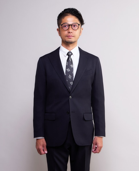 ソラーロヘリンボーン/ウィンドペン ウォッシャブルスーツ | 防シワ / ストレッチ 詳細画像 グレー 2