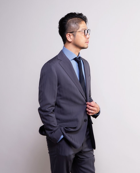 ソラーロヘリンボーン/ウィンドペン ウォッシャブルスーツ | 防シワ / ストレッチ 詳細画像 グレー 20