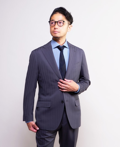 ソラーロヘリンボーン/ウィンドペン ウォッシャブルスーツ | 防シワ / ストレッチ 詳細画像 グレー 21