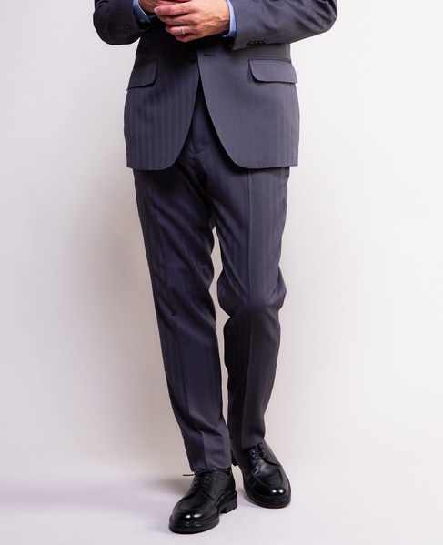 ソラーロヘリンボーン/ウィンドペン ウォッシャブルスーツ | 防シワ / ストレッチ 詳細画像 グレー 24