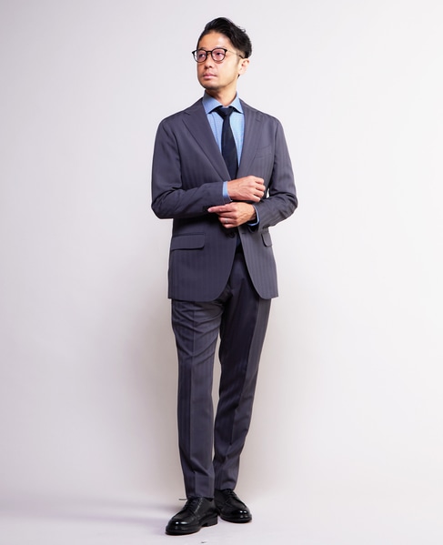 ソラーロヘリンボーン/ウィンドペン ウォッシャブルスーツ | 防シワ / ストレッチ 詳細画像 グレー 25