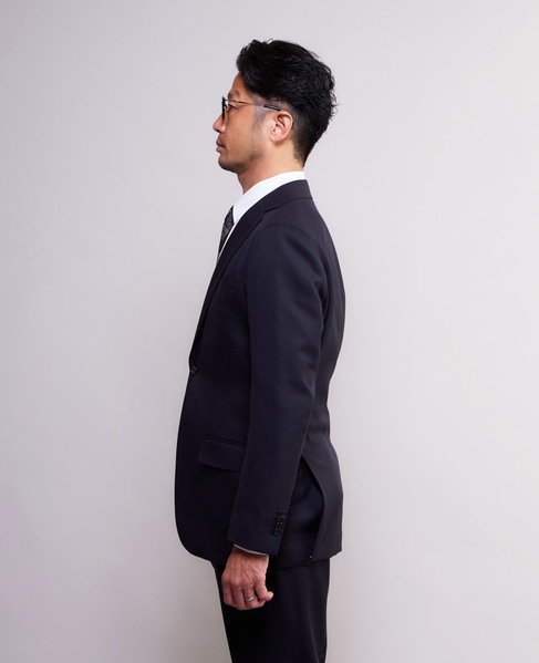 ソラーロヘリンボーン/ウィンドペン ウォッシャブルスーツ | 防シワ / ストレッチ 詳細画像 グレー 3