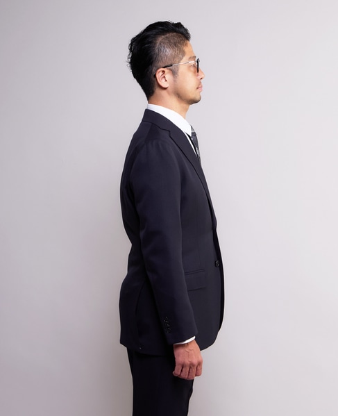 ソラーロヘリンボーン/ウィンドペン ウォッシャブルスーツ | 防シワ / ストレッチ 詳細画像 グレー 5