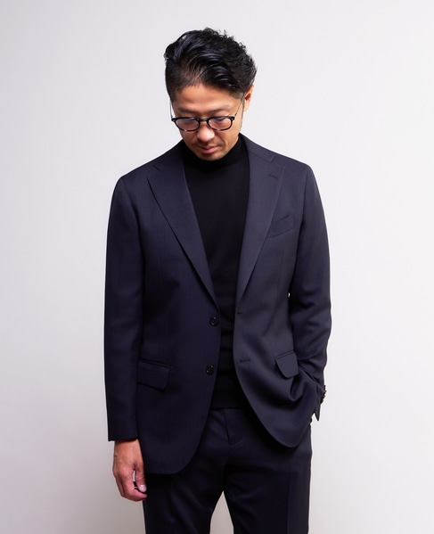 ソラーロヘリンボーン/ウィンドペン ウォッシャブルスーツ | 防シワ / ストレッチ 詳細画像 ネイビー 11