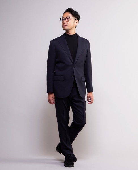 ソラーロヘリンボーン/ウィンドペン ウォッシャブルスーツ | 防シワ / ストレッチ 詳細画像 ネイビー 12