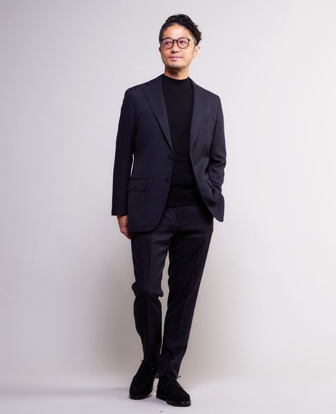 ソラーロヘリンボーン/ウィンドペン ウォッシャブルスーツ | 防シワ / ストレッチ 詳細画像 ネイビー 13