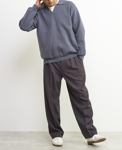 【MASTER FRAME/マスターフレーム】エステルミラノリブスキッパーポロ 詳細画像 ブルーグレー 16