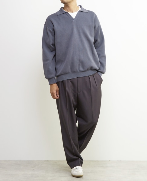 【MASTER FRAME/マスターフレーム】エステルミラノリブスキッパーポロ 詳細画像 ブルーグレー 17