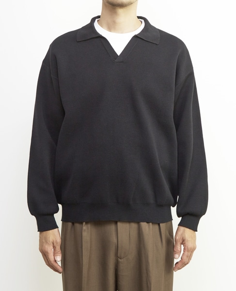【MASTER FRAME/マスターフレーム】エステルミラノリブスキッパーポロ 詳細画像 ブルーグレー 2
