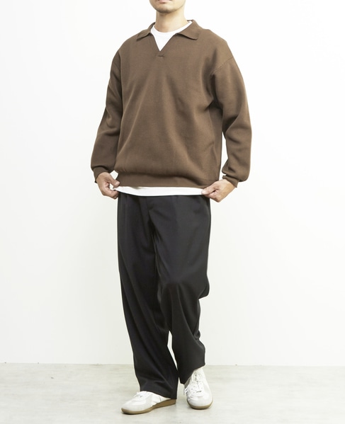 【MASTER FRAME/マスターフレーム】エステルミラノリブスキッパーポロ 詳細画像 ブルーグレー 20