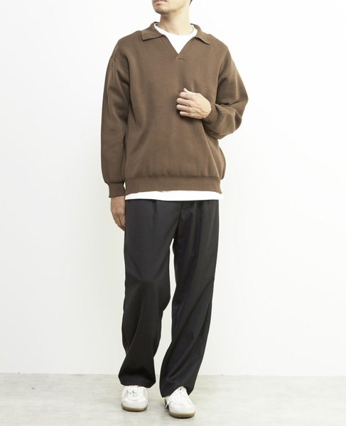 【MASTER FRAME/マスターフレーム】エステルミラノリブスキッパーポロ 詳細画像 ブルーグレー 21