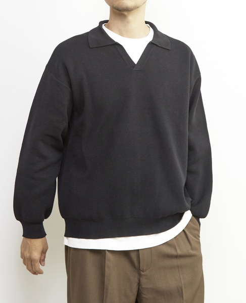 【MASTER FRAME/マスターフレーム】エステルミラノリブスキッパーポロ 詳細画像 ブルーグレー 22