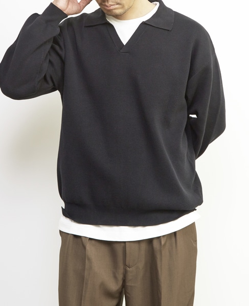 【MASTER FRAME/マスターフレーム】エステルミラノリブスキッパーポロ 詳細画像 ブルーグレー 23