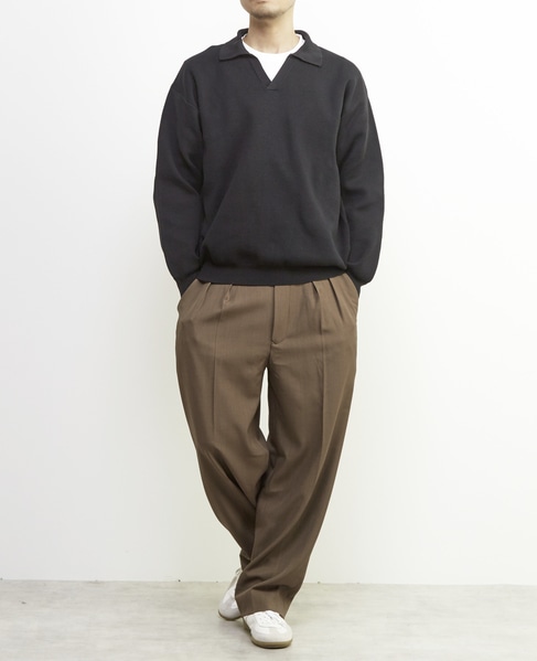 【MASTER FRAME/マスターフレーム】エステルミラノリブスキッパーポロ 詳細画像 ブルーグレー 24