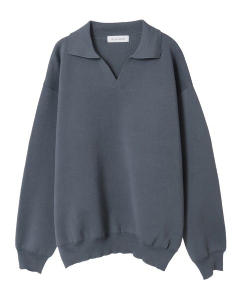 【MASTER FRAME/マスターフレーム】エステルミラノリブスキッパーポロ 詳細画像 ブルーグレー 8