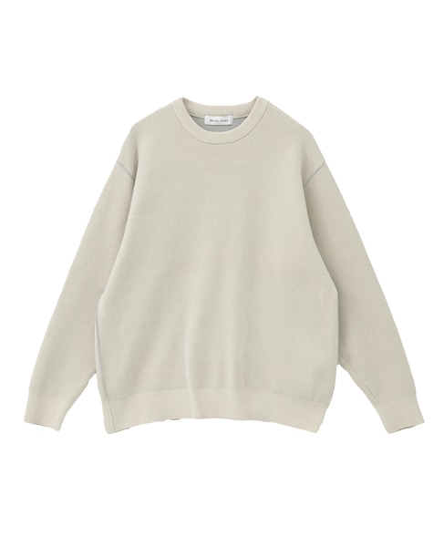 【MASTER FRAME/マスターフレーム】配色モールニット プルオーバー 詳細画像 アイボリー 1