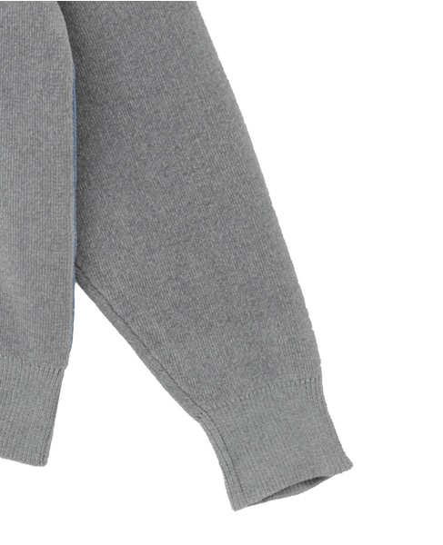 【MASTER FRAME/マスターフレーム】配色モールニット プルオーバー 詳細画像 グレー 4