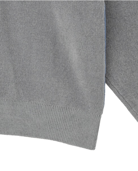 【MASTER FRAME/マスターフレーム】配色モールニット プルオーバー 詳細画像 グレー 5