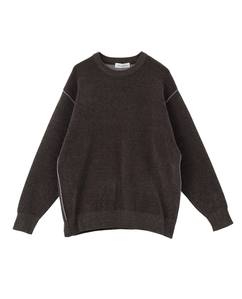 【MASTER FRAME/マスターフレーム】配色モールニット プルオーバー 詳細画像 ブラウン 1