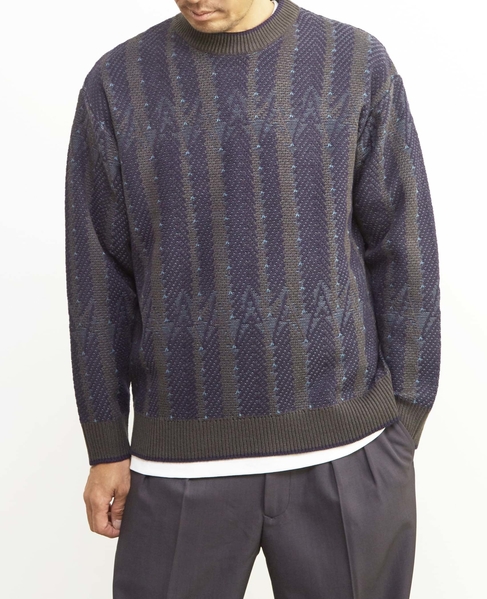 【MASTER FRAME/マスターフレーム】レトロJQD クルーネックセーター 詳細画像 ネイビー 14