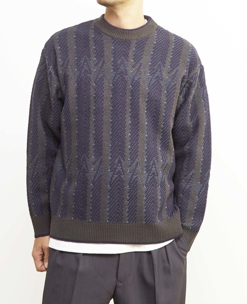 【MASTER FRAME/マスターフレーム】レトロJQD クルーネックセーター 詳細画像 ネイビー 15