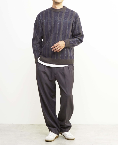 【MASTER FRAME/マスターフレーム】レトロJQD クルーネックセーター 詳細画像 ネイビー 16