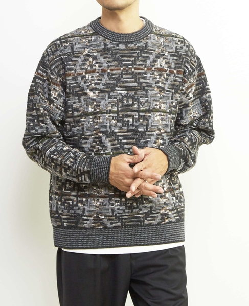 【MASTER FRAME/マスターフレーム】レトロJQD クルーネックセーター 詳細画像 ネイビー 19