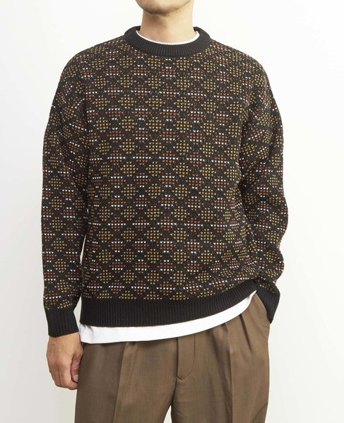 【MASTER FRAME/マスターフレーム】レトロJQD クルーネックセーター 詳細画像 ブラウン 1