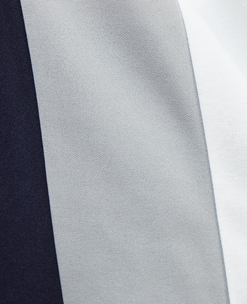 【MASTER FRAME/マスターフレーム】ジョーゼットパネルストライプTシャツ 詳細画像 グレー 14