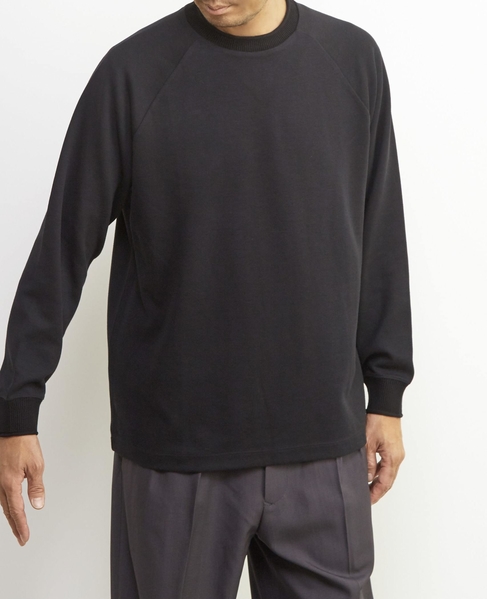 【MASTER FRAME/マスターフレーム】編立て襟ニットソー 詳細画像 ブラック 1