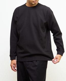 【MASTER FRAME/マスターフレーム】エステルワッフル長袖クルーネックTシャツ
