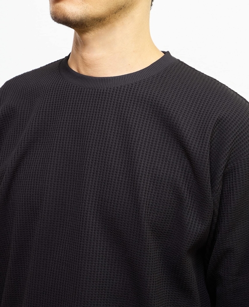 【MASTER FRAME/マスターフレーム】エステルワッフル長袖クルーネックTシャツ 詳細画像 ベージュ 6