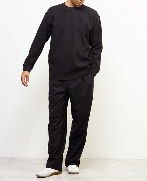 【MASTER FRAME/マスターフレーム】エステルワッフル長袖クルーネックTシャツ 詳細画像 ブルー 8